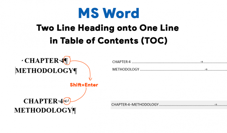 scientificresearch.in Two Line Heading on to One Line in The Table of Content in MS Word